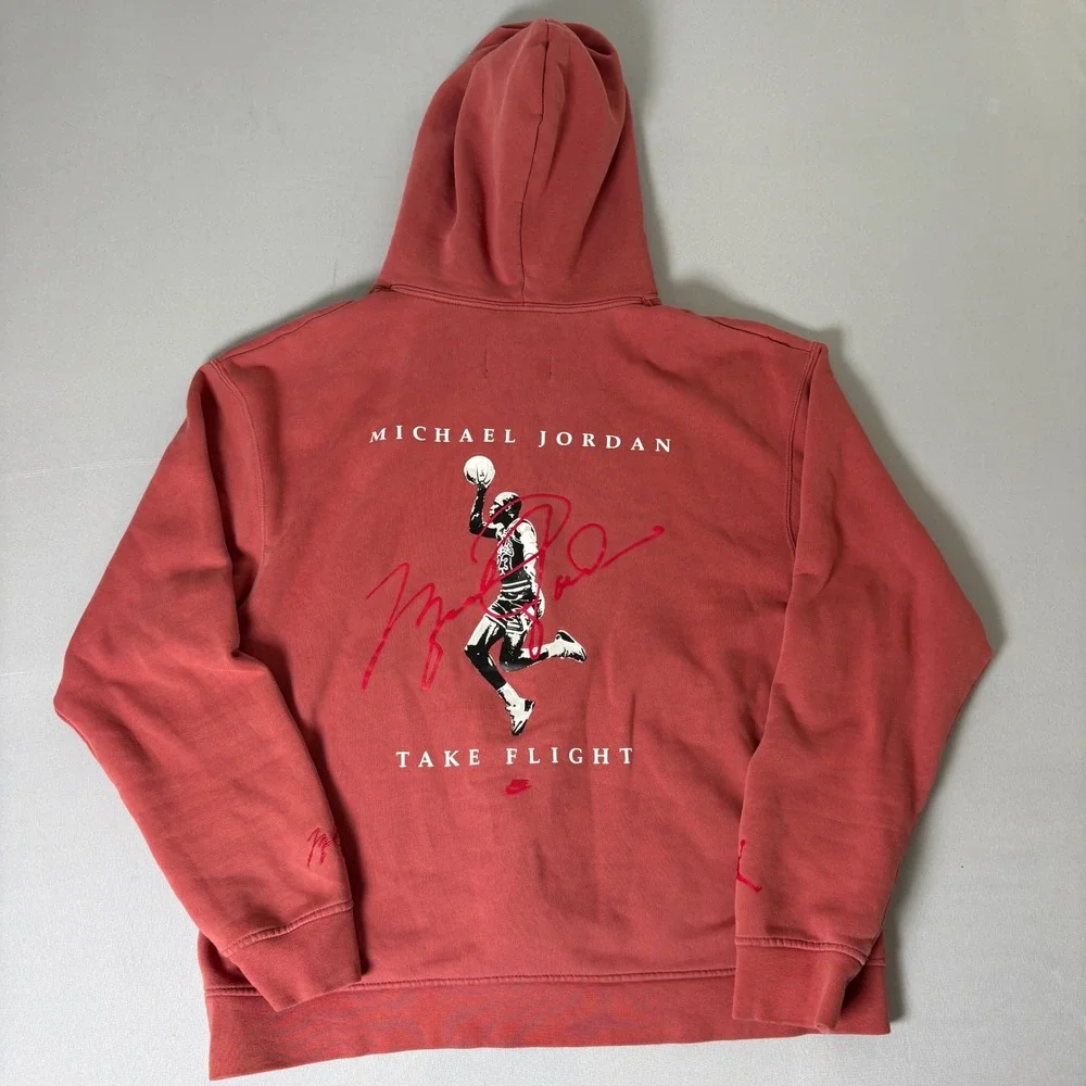 Air Jordan Flight Collection Hoodie Mens Medium Salmon Red Take Flight Pullover